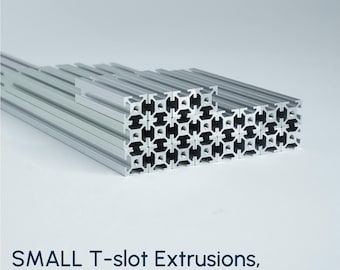 1212 Perfiles de aluminio con ranura en T pequeños, 12 x 12 mm, 4 piezas