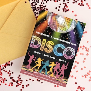 Disco Birthday Party Invitation