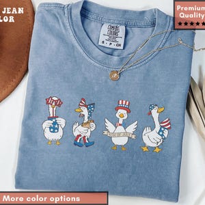 Retro 4th of July Silly Goose Shirt, Comfort Colors Independence Day Hot Dog Tshirt, Funny Fourth Of July Dog, Independence Day Tee Gift