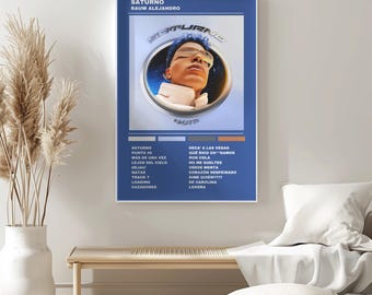 Rauw Alejandro Saturno Album Poster Cover Wall Art
