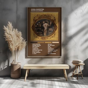 Cosa Nuestra Rauw Alejandro Album Wall Art Poster - Digital File