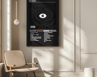 X 100 PRE Bad Bunny Album Cover Wall Art Poster Plik cyfrowy