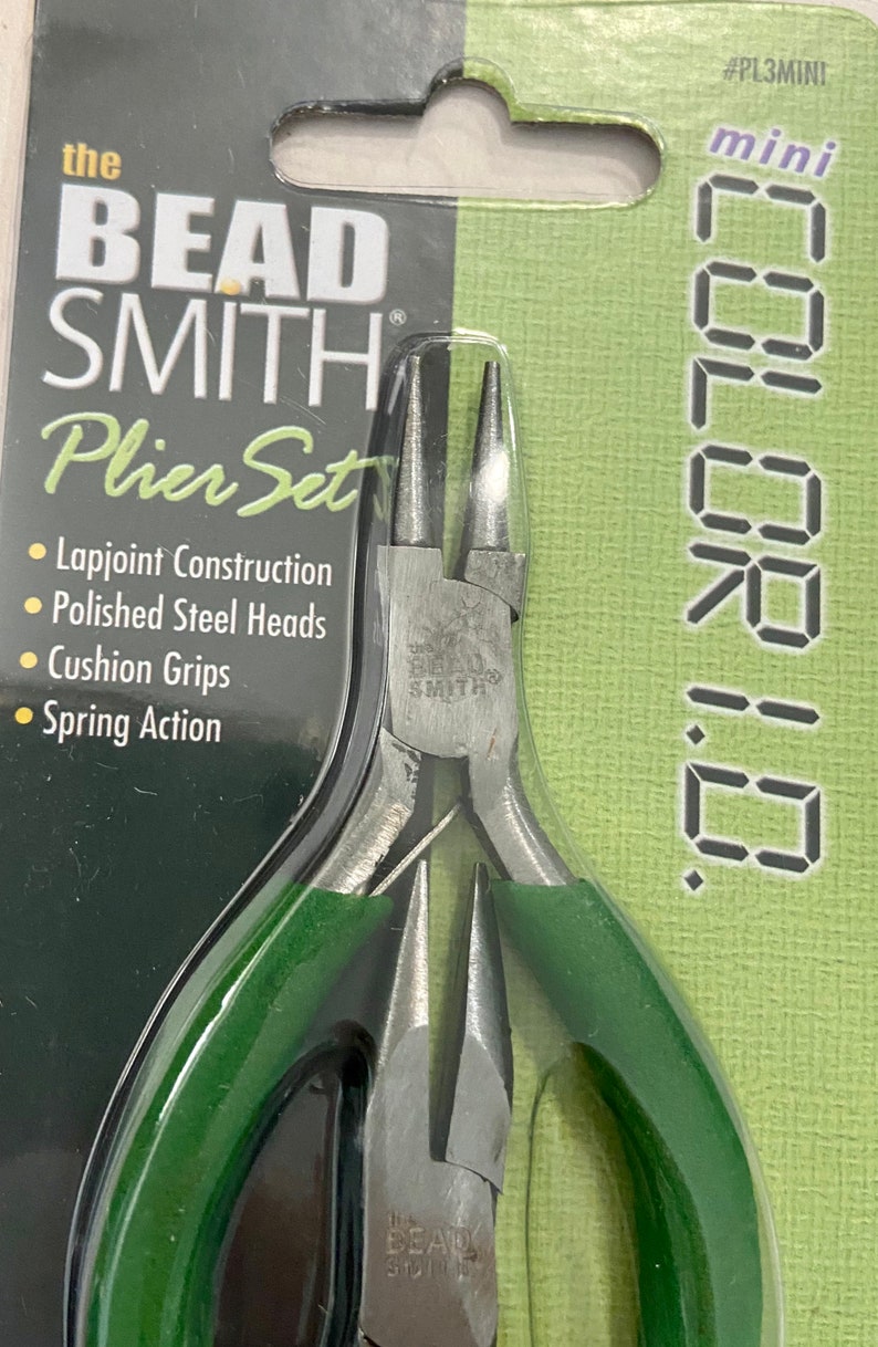 Mini Beadsmith Beader's Tool Set Color ID Pliers Round Etsy