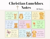 Christian Lunchbox Notes for your Child at School Encouraging Bible Notes for young kids Sunday School favours with animals and scripture