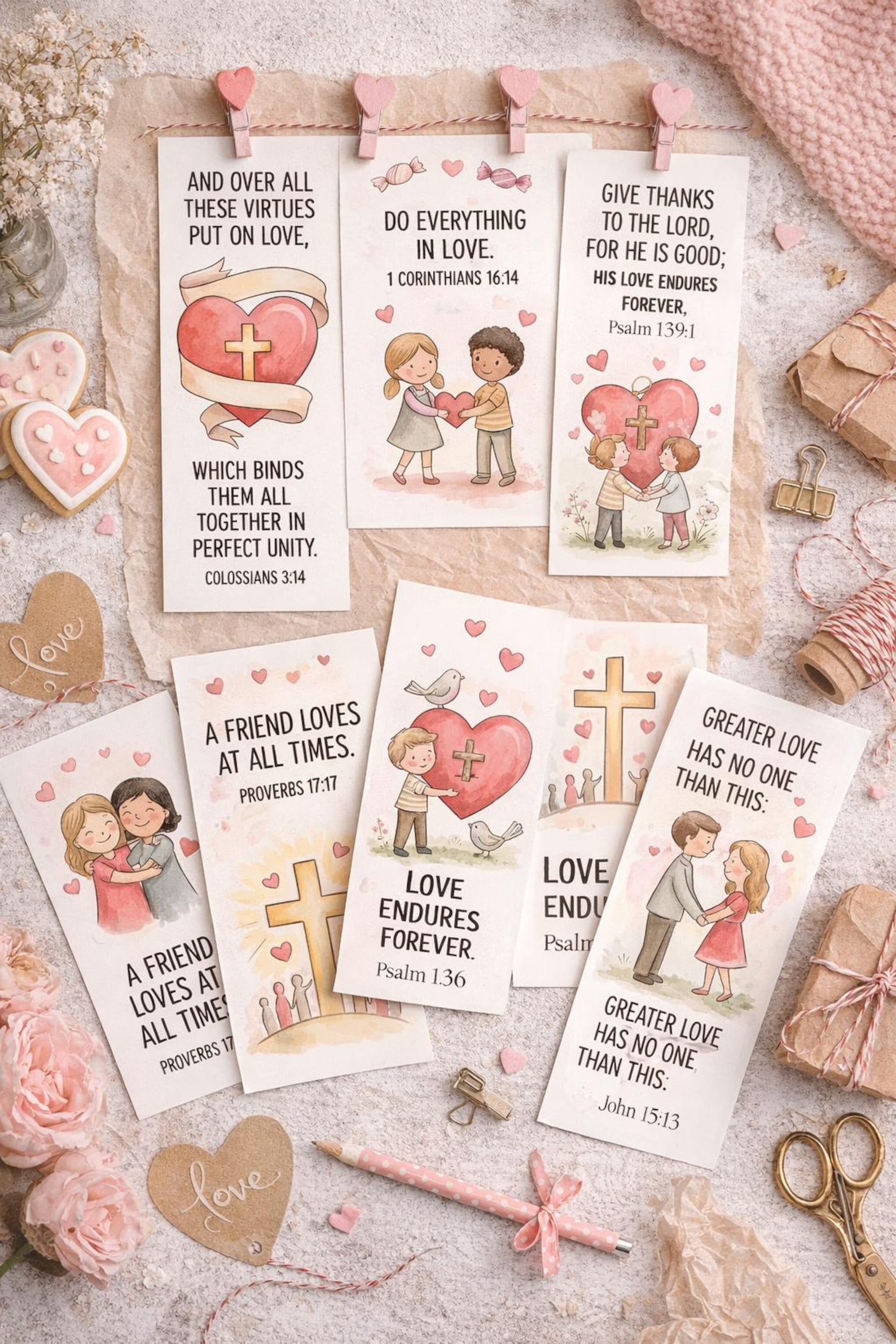 Valentines Day Bible Verse Cards Love Verses for Christian Valentines ...