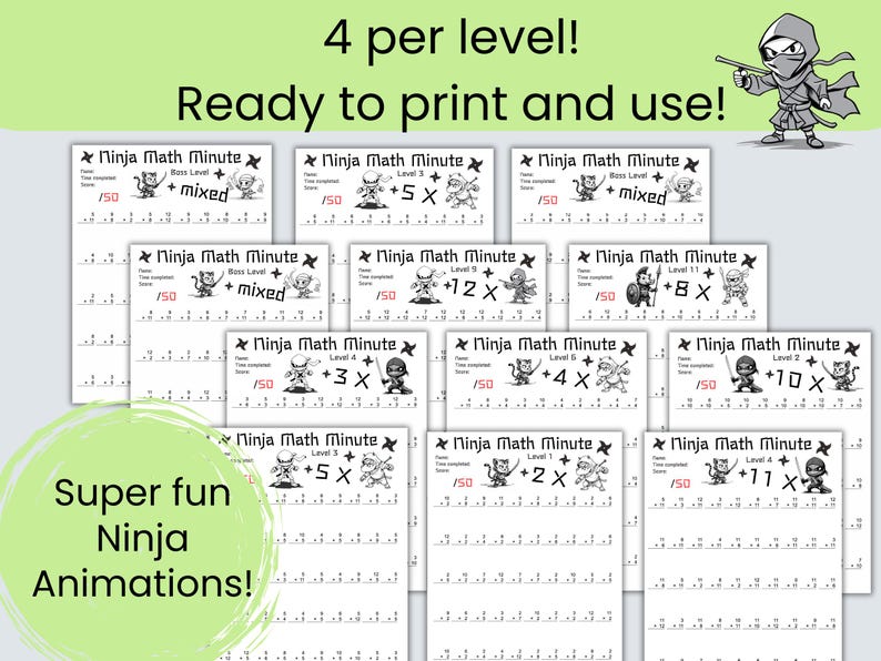 Times Tables Worksheet Game Progressive Multiplication Practice Program ...