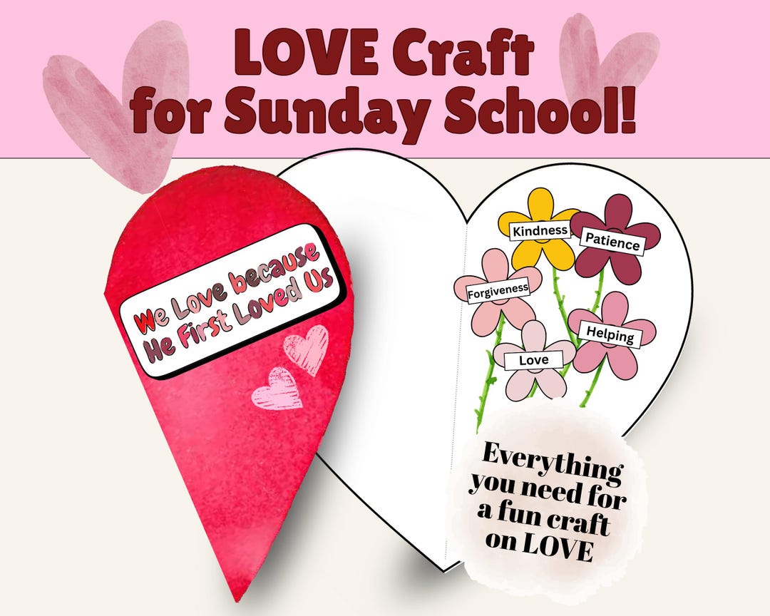 Love Craft for Sunday School Valentines Day Craft to Teach About God's ...