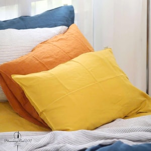 LINEN PILLOWCASE! Embroidered Customised Name, Washed Linen Pillowcase, Natural Linen Pillow Cover, Body Pillowcase,, Lumbar Pillow Cover