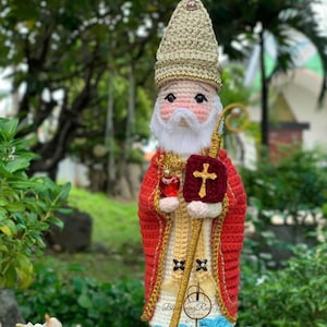 Saint Augustine Crochet Doll-Patron of Brewers, Theologians - St Augustine Pray,Catholic virgins and saints,Devotional Gifts, Religious Gift