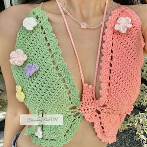 Butterfly Top, Crochet Top, Adjustable Trop Top, Crochet Braletta, Festival Top,Handmade Gift, Gift For Christmas