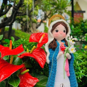 Virgin Mary Crochet Doll, Blessed Mother Doll, Catholic Doll Set,Christmas decoration,Handmade Blessed Mother Mary Crochet Doll,