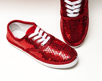 multi color sequin tennis shoes