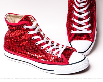 converse red sequin