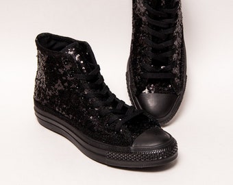 black sequin converse sneakers