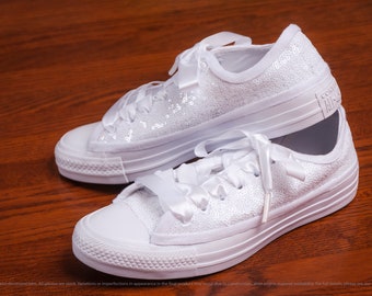 sequin converse white