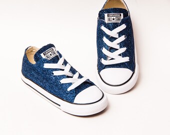 blue and silver glitter converse