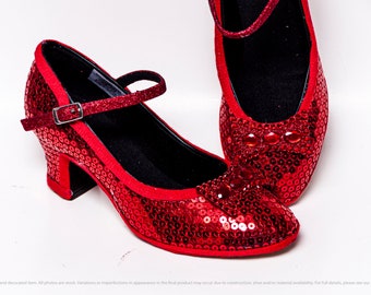 Red sequin shoes Clearance