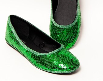 kelly green womens flats