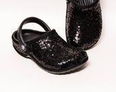 Tiny Sequin - Starlight Black Cayman Slip On Clogs Classic Clogs Casual Shoes