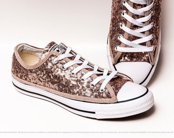 rose gold sequin converse