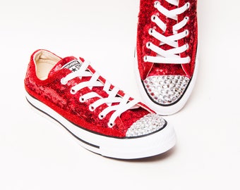 red sparkly chucks