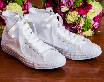 converse under wedding dress