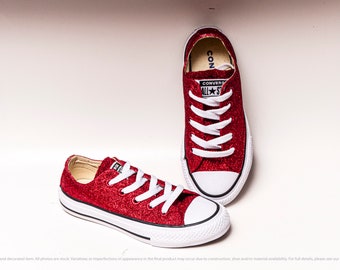 red sparkle chuck taylors