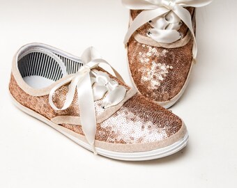 green sequin tennis shoes