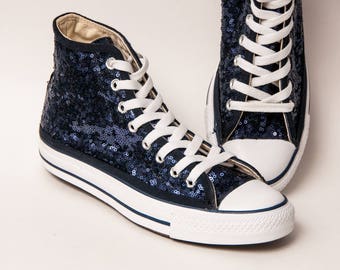 womens black sequin converse