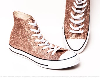 white with rose gold converse