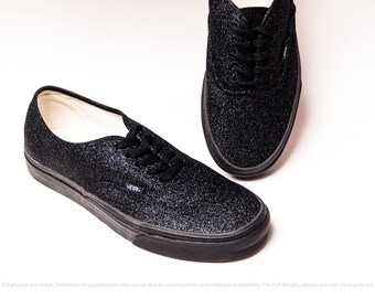 black sparkly vans