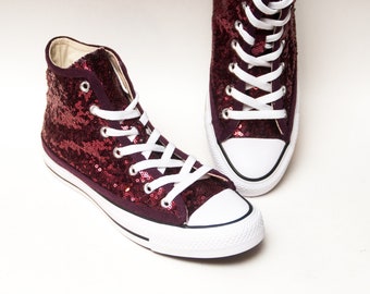 burgundy low top converse