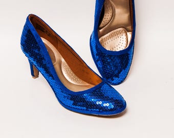 sapphire blue high heels
