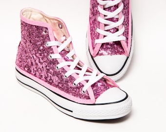 sequin converse pink