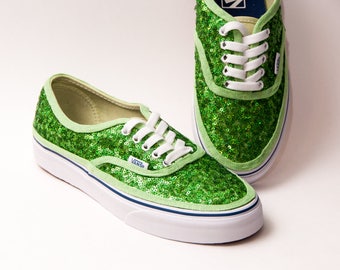 Sequin vans | Etsy Small Sequin VANS Authentic Sneakers