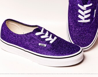 purple glitter vans