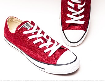 sparkly converse red