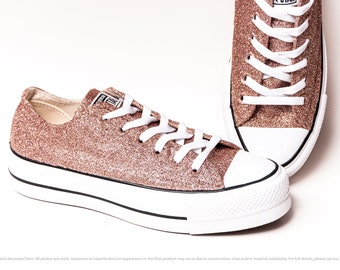 womens rose gold converse shoes