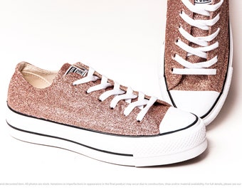 metallic converse rose gold