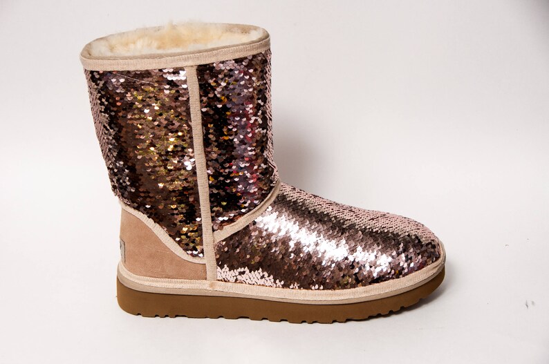 rose gold sparkly uggs