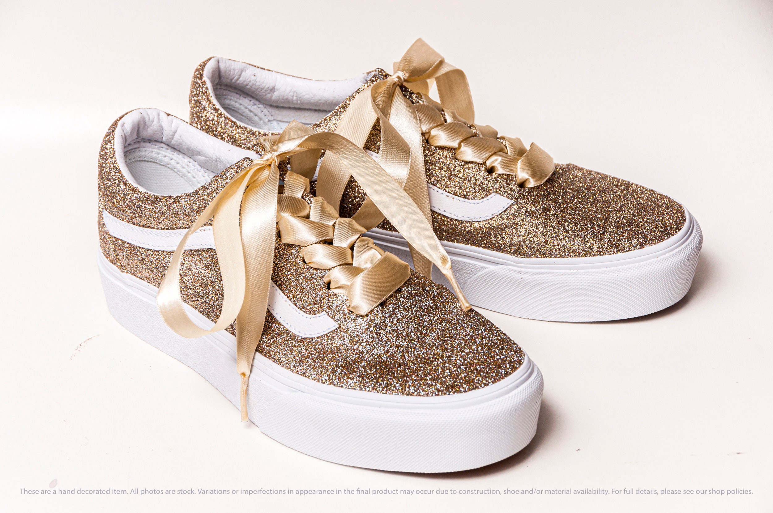 rose gold sparkly vans