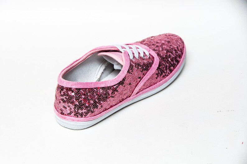 pink sequin tennis shoes