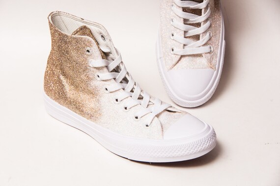 champagne glitter converse