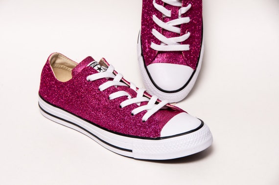 pink shiny converse