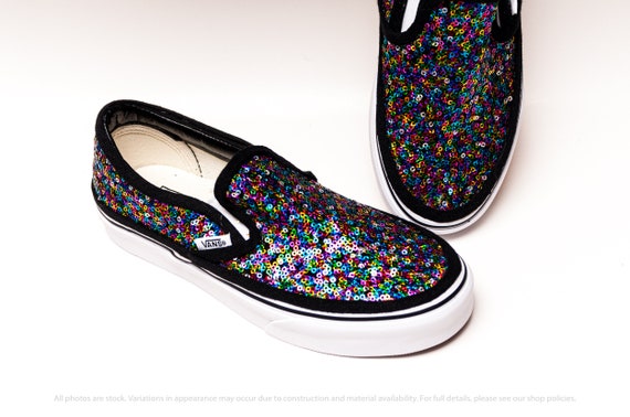 vans sequin slip on