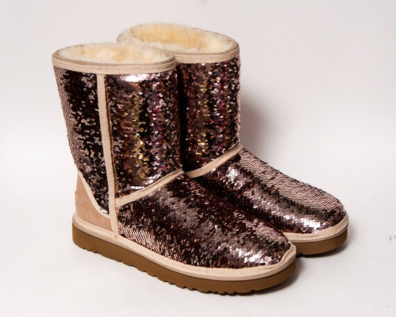 rose gold sequin uggs