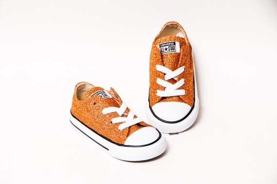 orange glitter converse