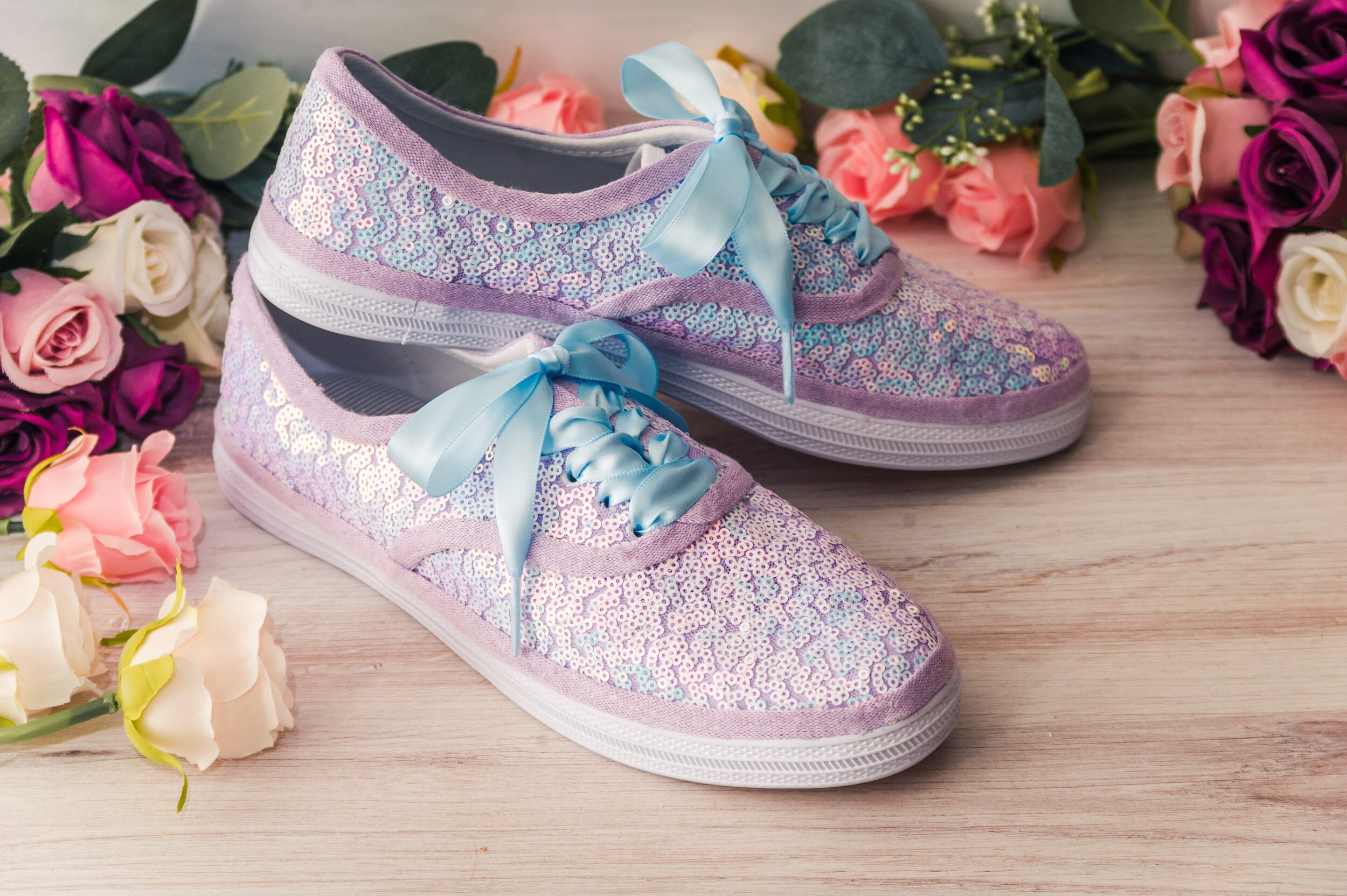 Sparkle Sneakers For Women, Wedding Bride, Fairy Dust Lilac Purple, Sky  Blue, Sequin Sneakers, Brides Shoes, Bridesmaids Shoes - Yahoo Shopping