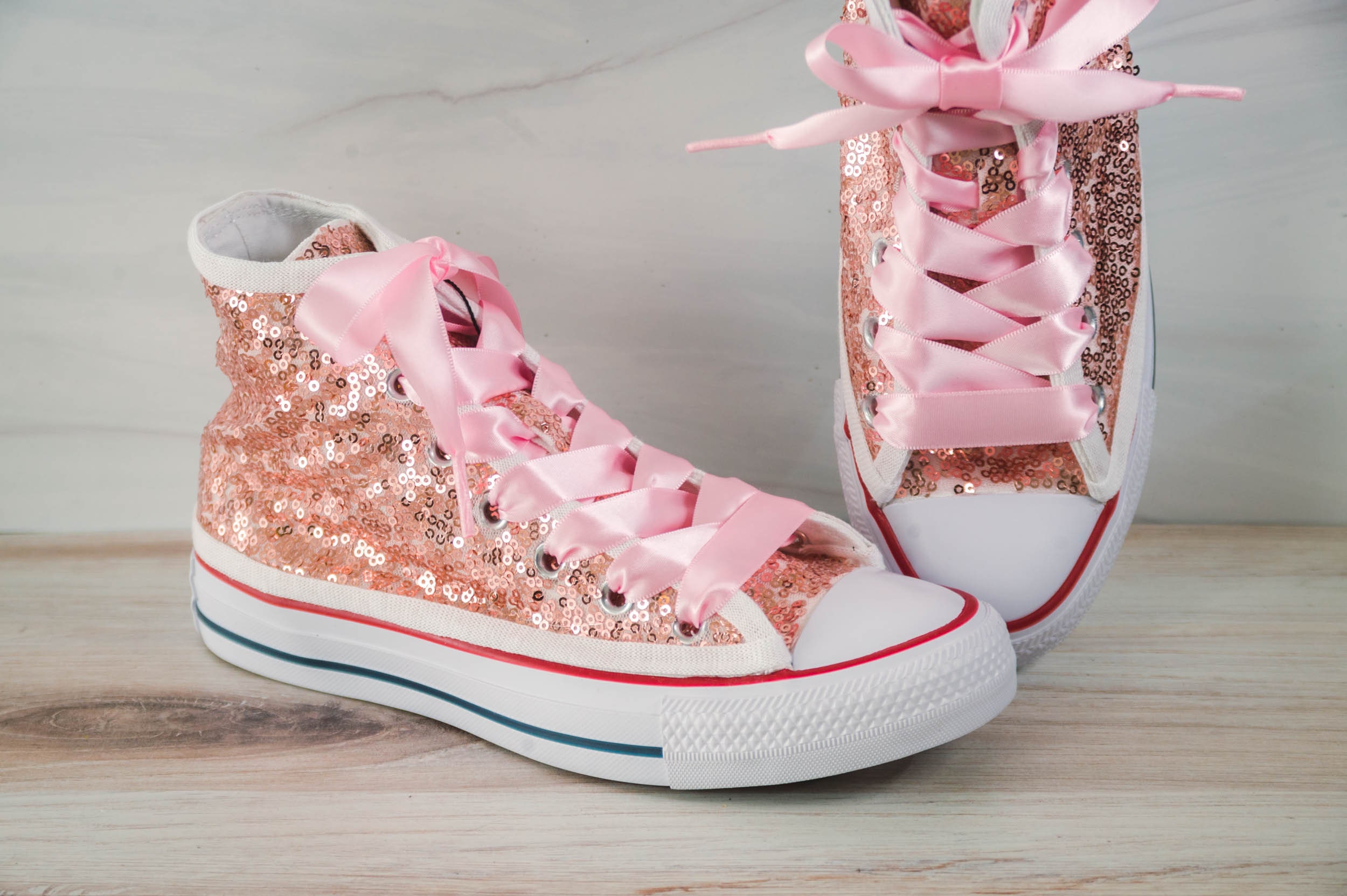 Rose Gold Converse - Etsy