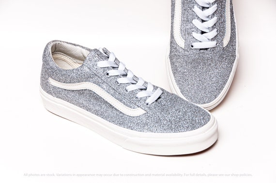silver glitter vans high top